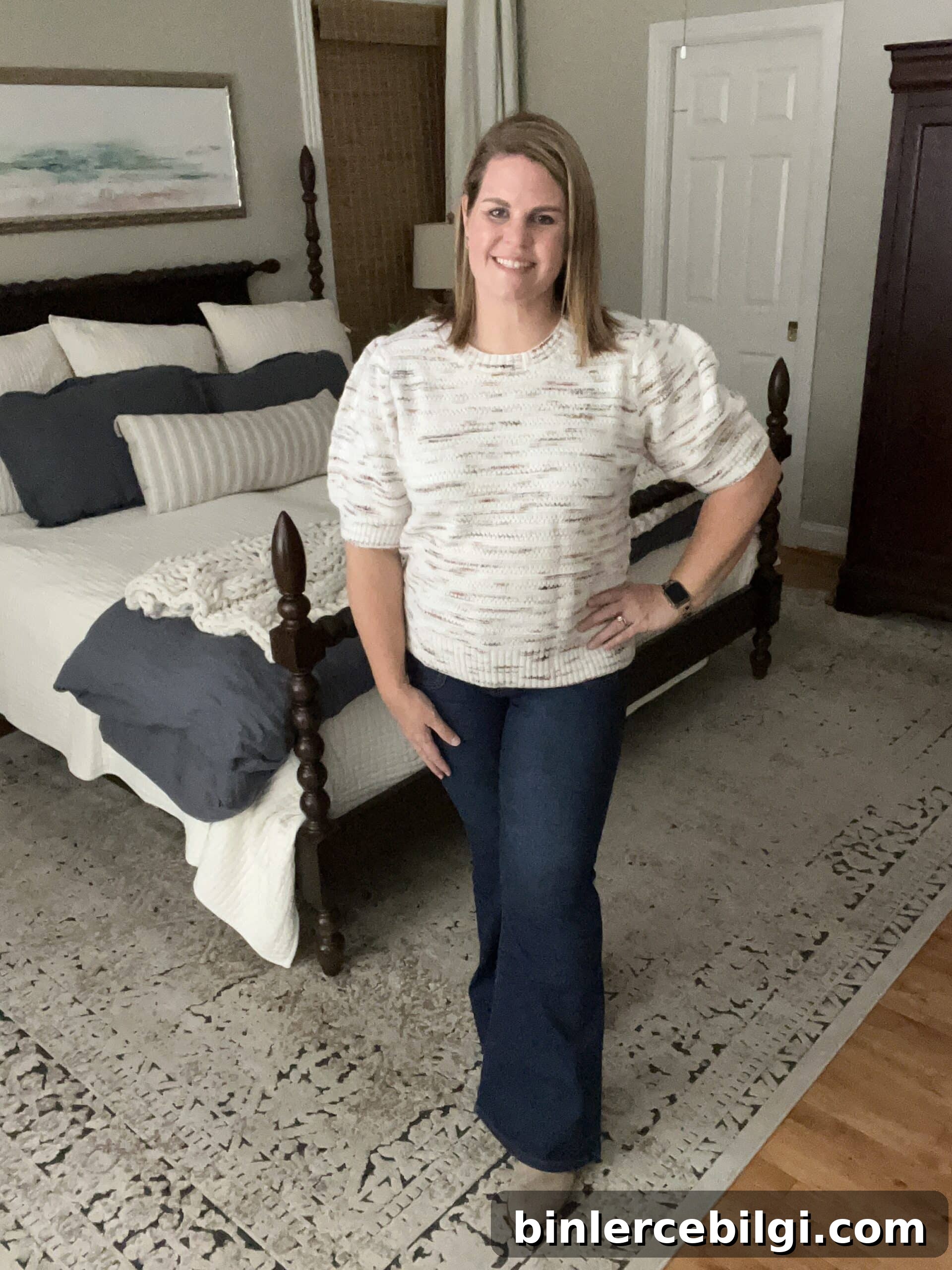 Cozy Early-Fall Sweaters and Tops to Wear Now 5 Puff-Sleeve Sweater Shirt