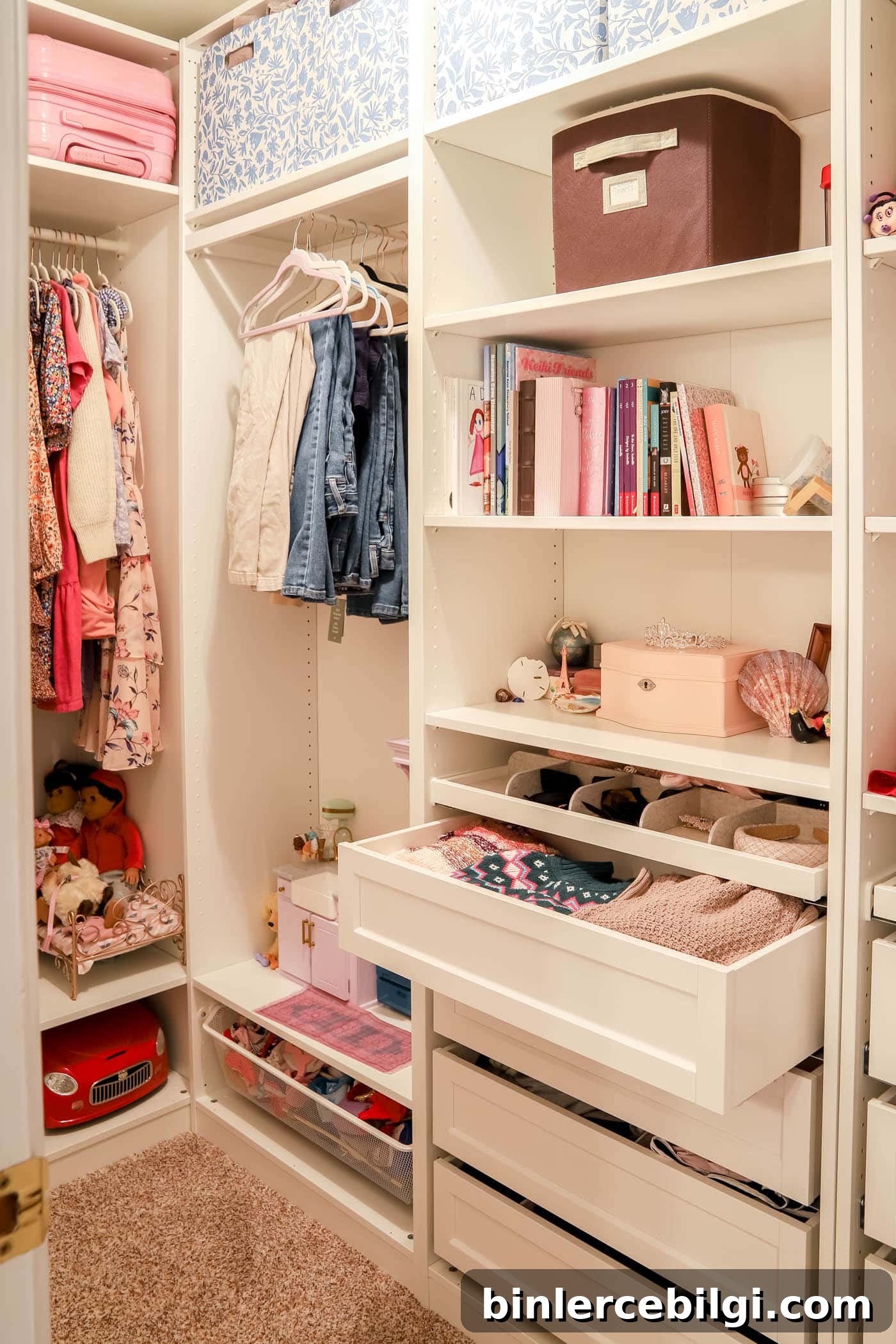 IKEA PAX closet with jewelry drop zone