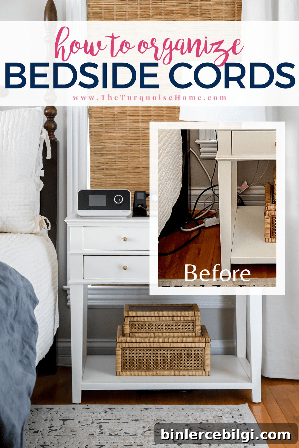 bedside cord organization ideas