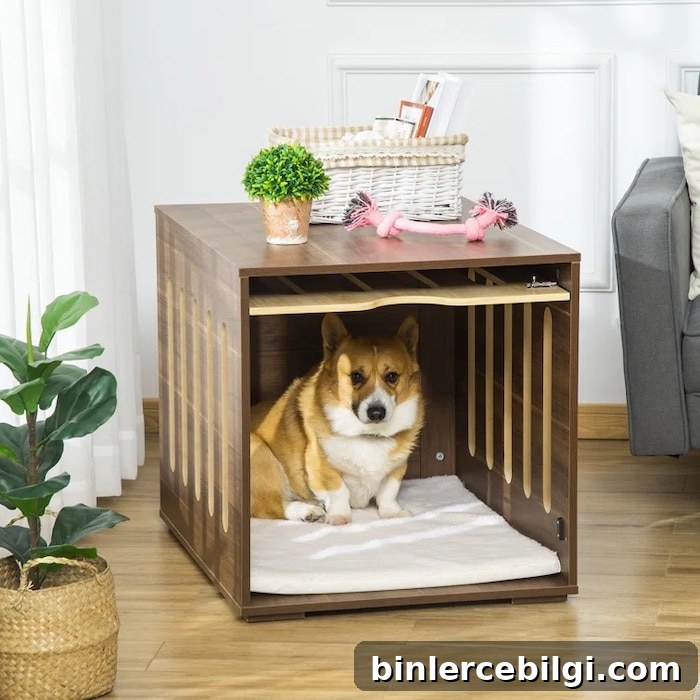 Monique Furniture Style Dog Crate End Table