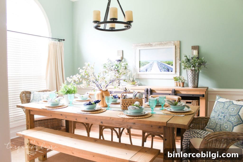 Summer Tablescape Ideas for Al Fresco Entertaining 10 summer decor in the dining room.