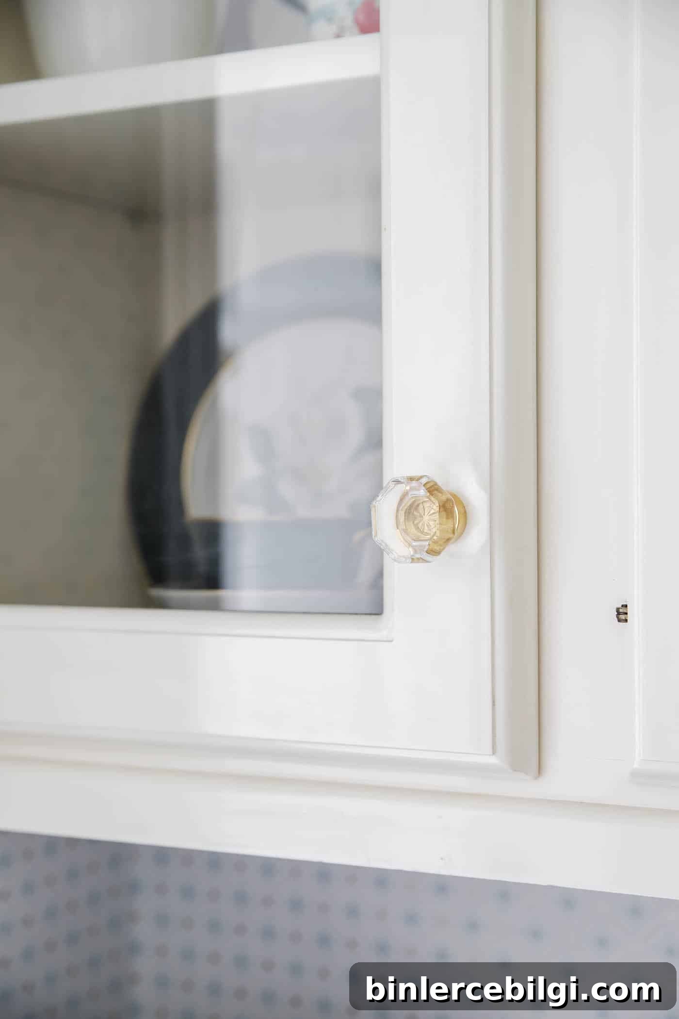 octogonal cabinet knobs on glass front cabinets
