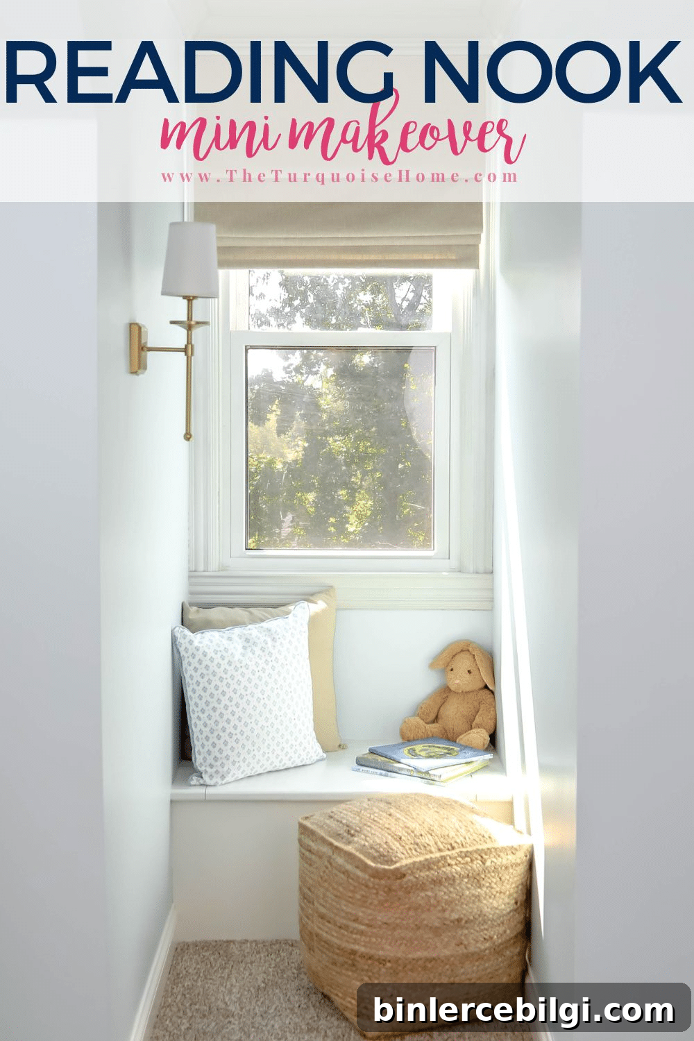 reading nook mini makeover.
