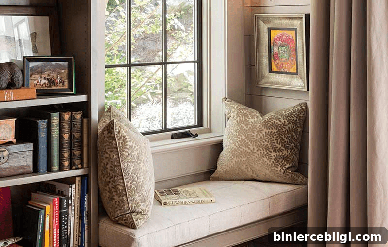 Window seat reading nook