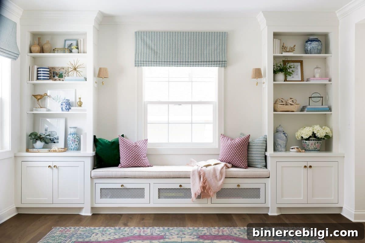 Built-In Bench and Shelves