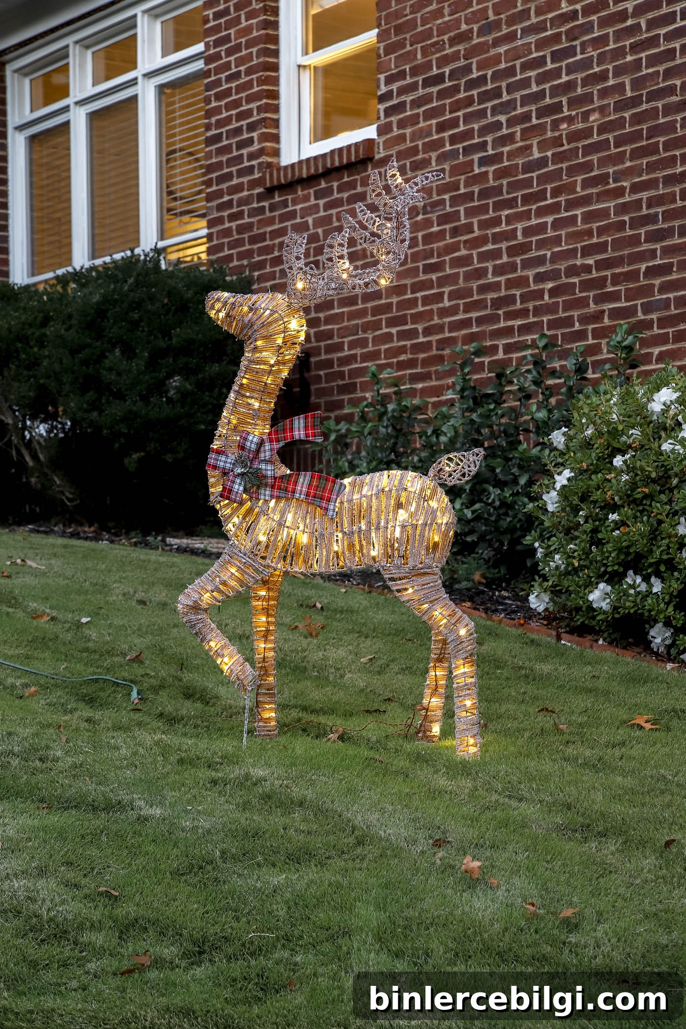 pre-lit outdoor holiday deer figurine