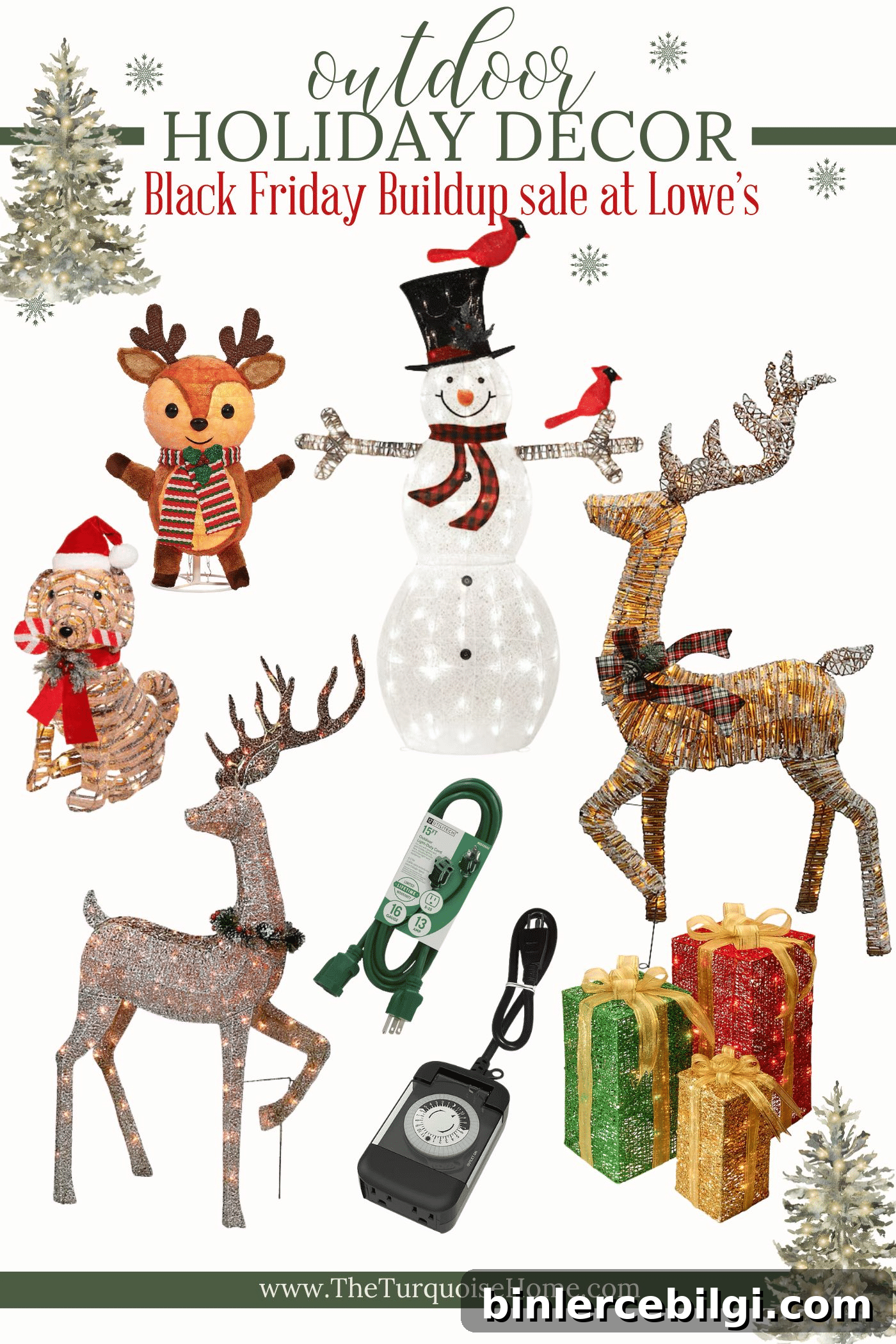 outdoor christmas decor from Lowe's