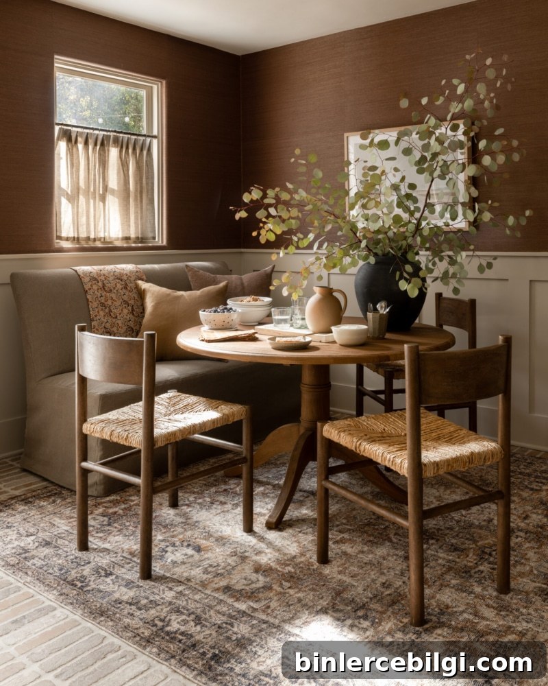 brown grasscloth wallpaper from Amber Interiors