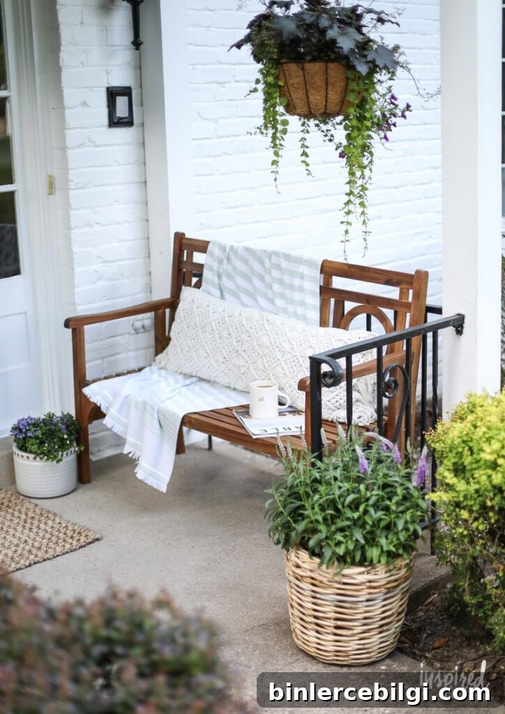 small front porch seating area