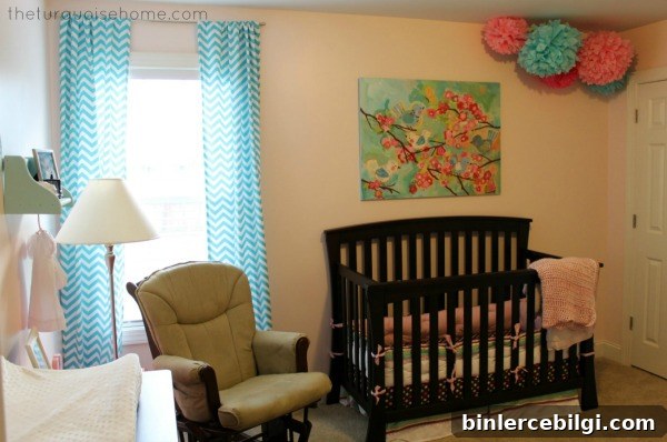 Miss A's Pink and Turquoise Nursery | TheTurquoiseHome.com