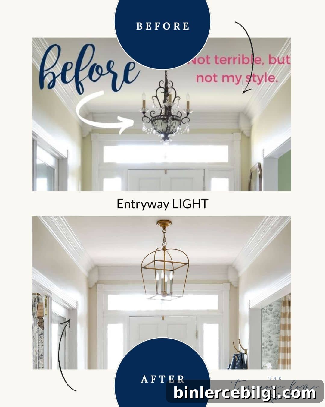 Before and After: Lighting Upgrades That Transformed Our Home 3 before and after entry way lighting