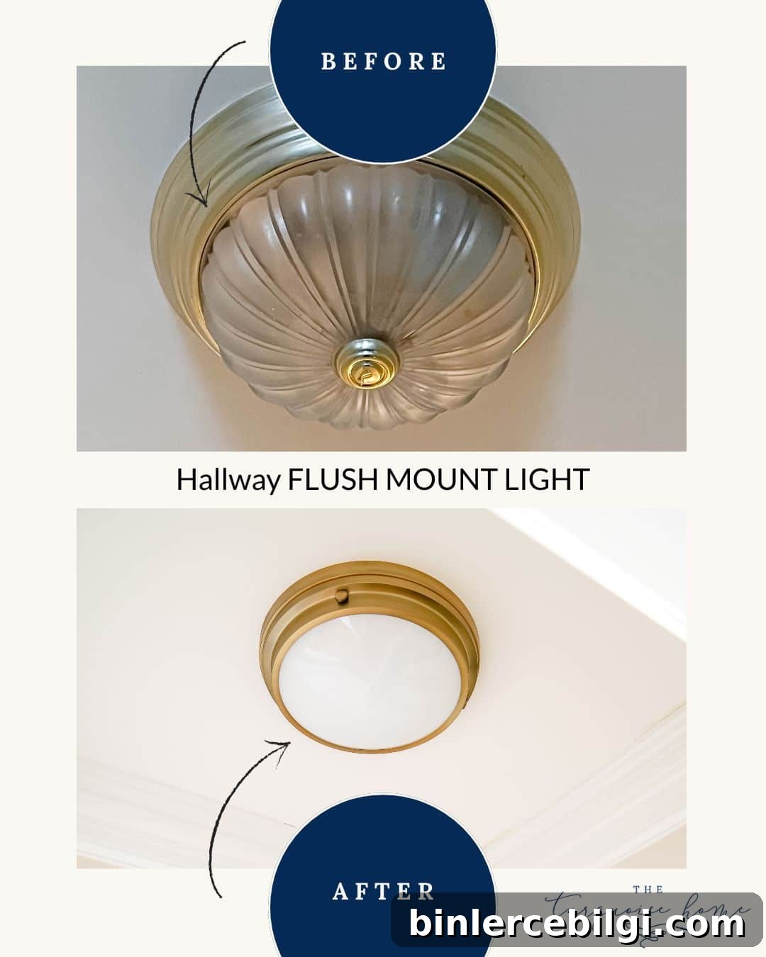 Before and After: Lighting Upgrades That Transformed Our Home 5 before and after flush mount lighting