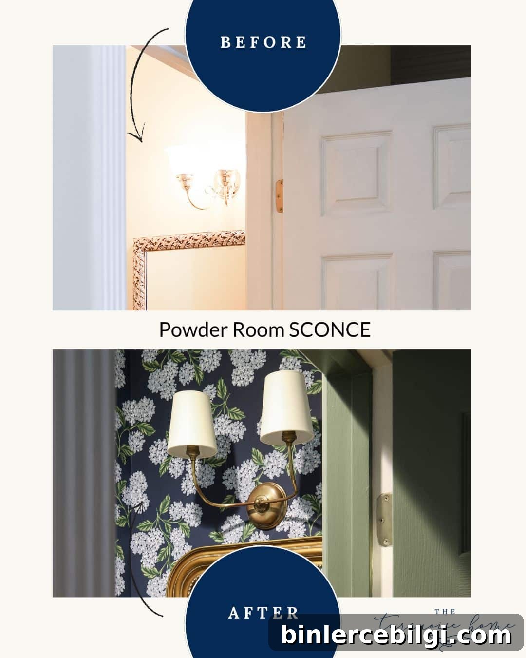 Before and After: Lighting Upgrades That Transformed Our Home 6 before and after powder room lighting