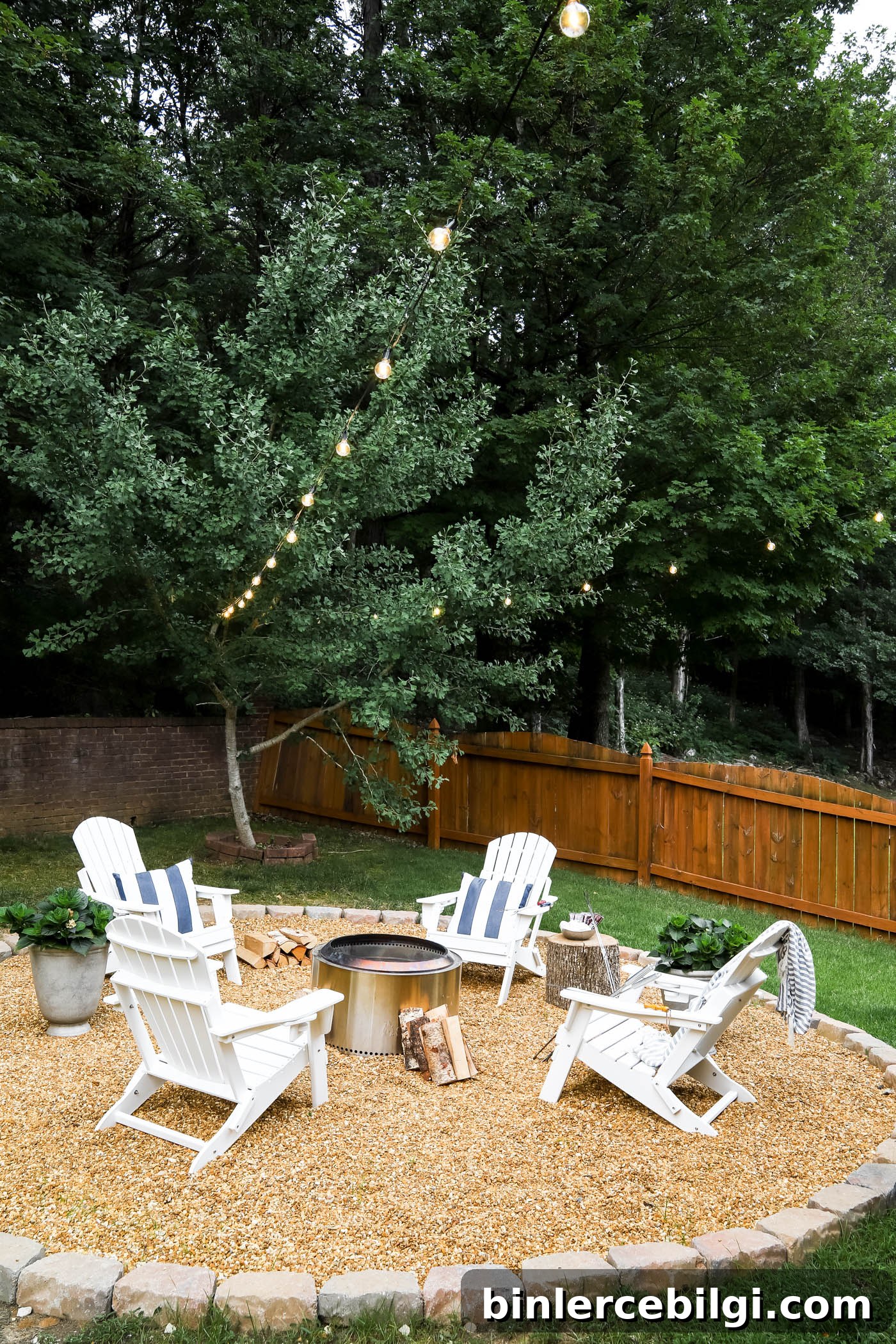 diy fire pit area
