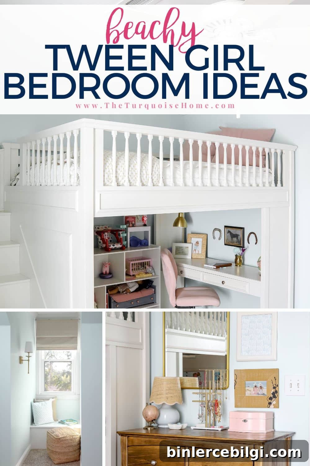 beachy tween girl bedroom makeover