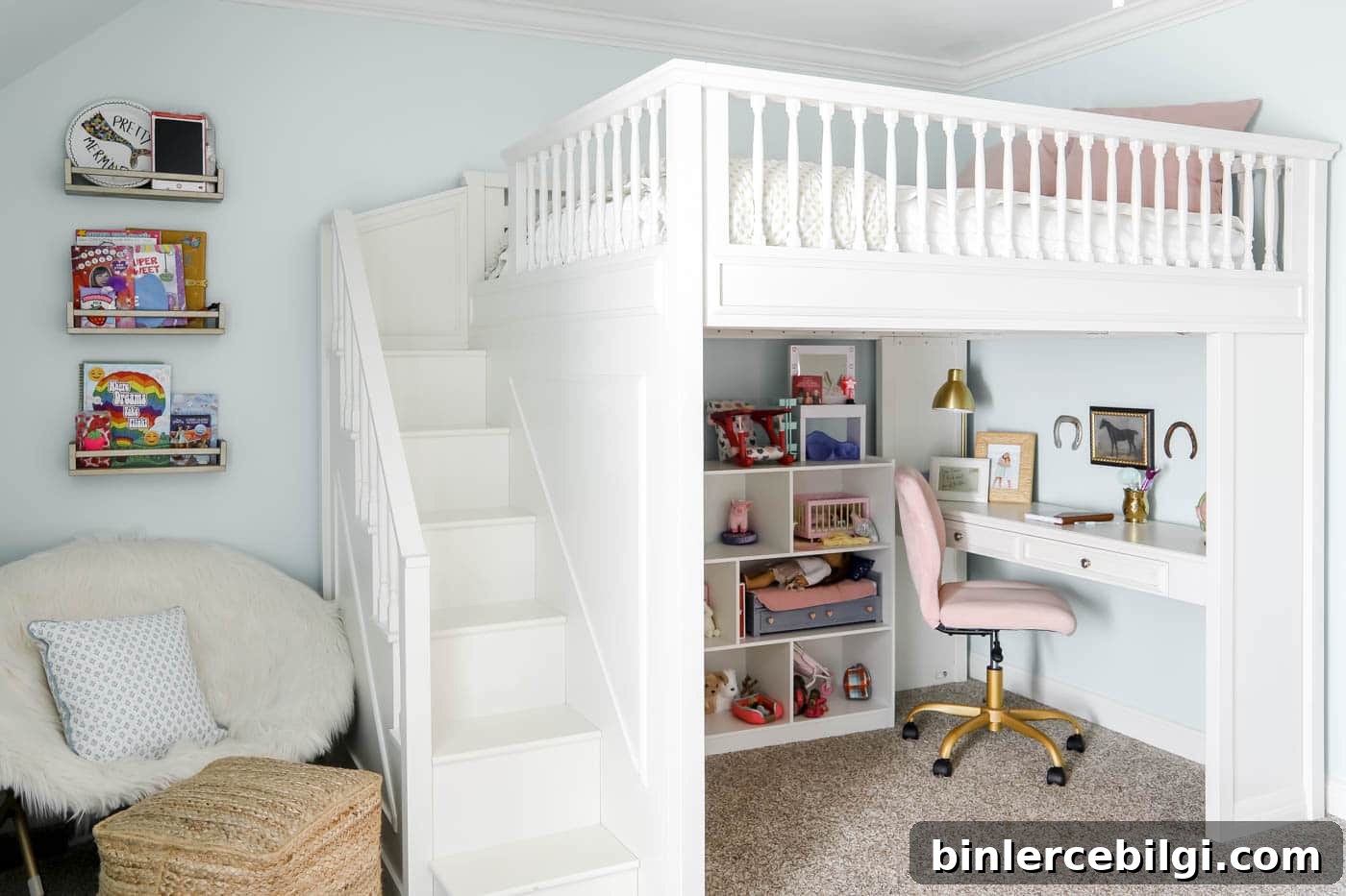 Fillmore stair loft bed from pottery barn kids
