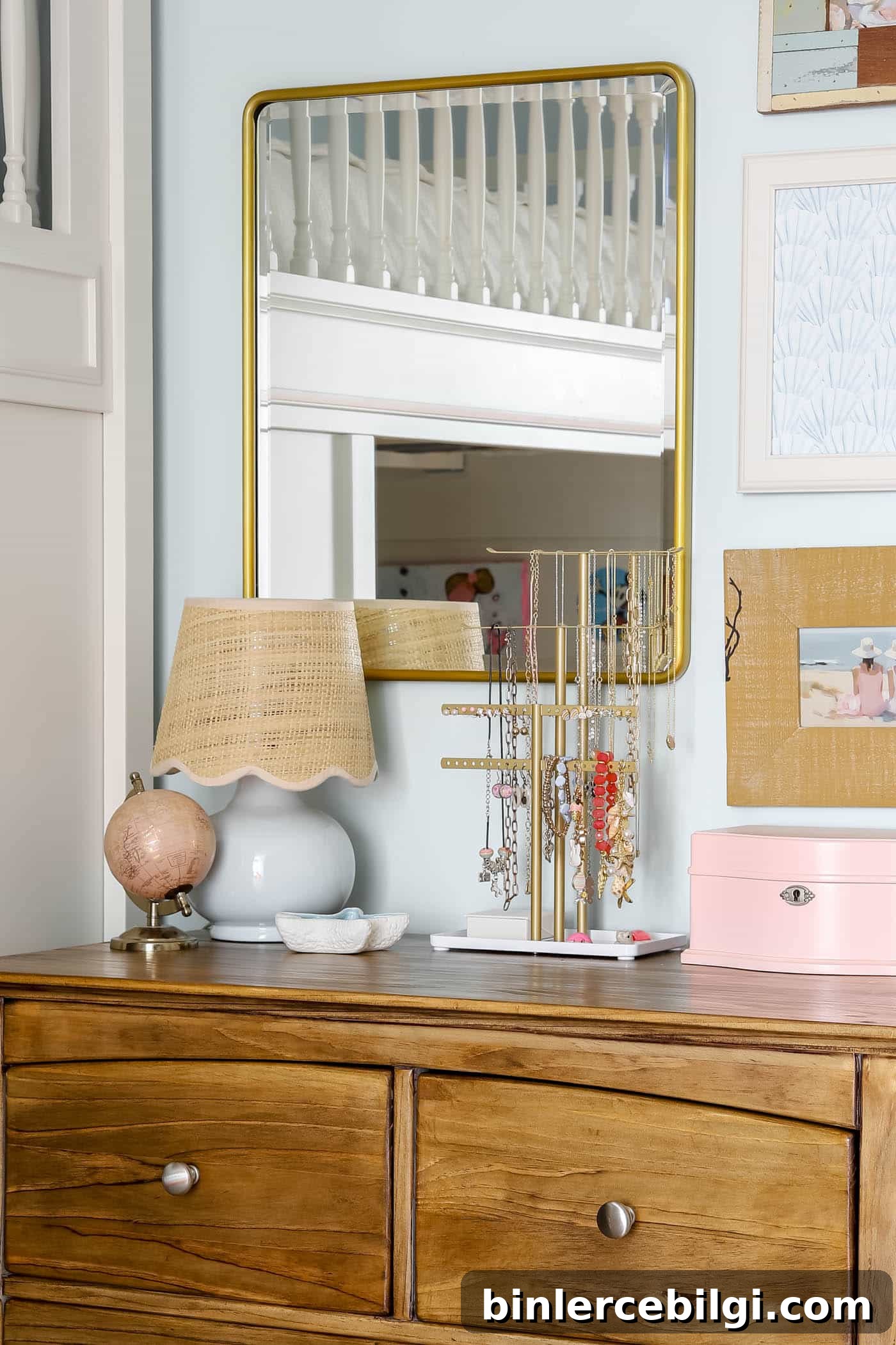 jewelry station in a tween girls' room