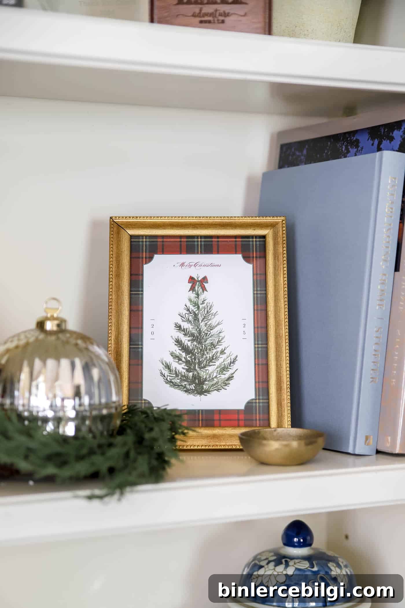 tree printable on a bookshelf.