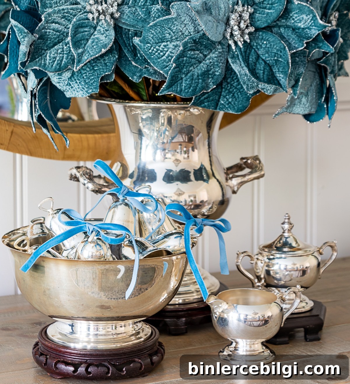 Elegant Williamsburg Blue and Silver Christmas Decor