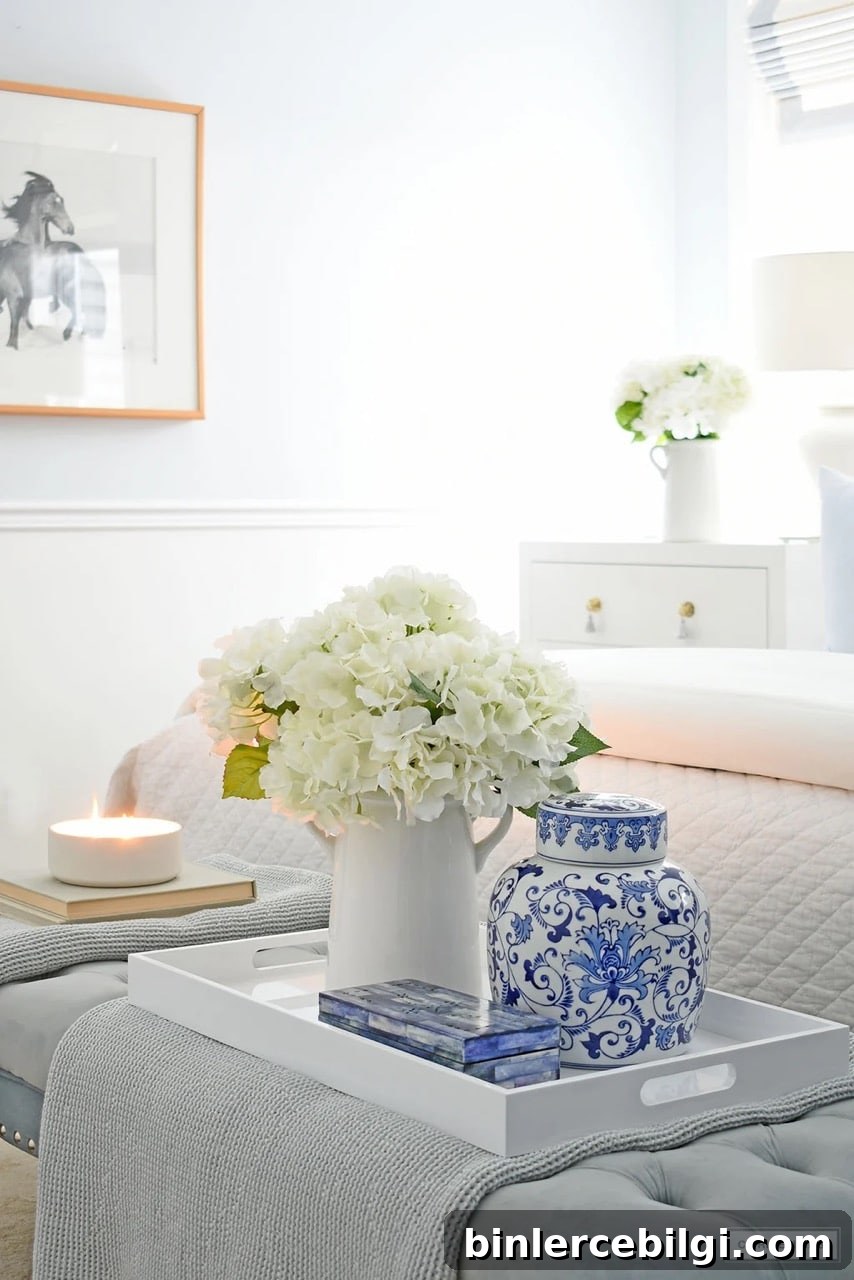 calm winter bedroom