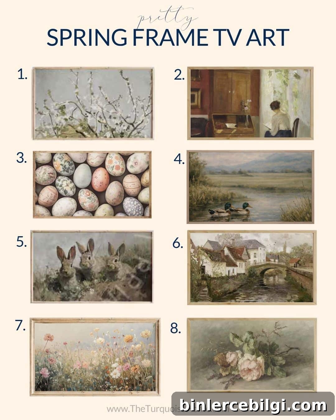 spring frame tv art ideas