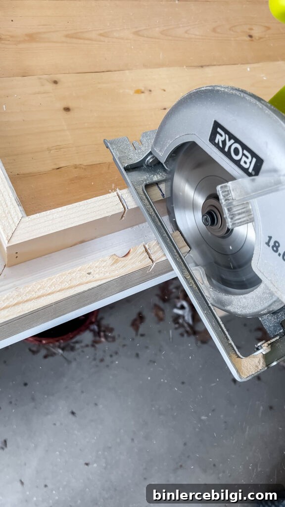 notched out board for the sensor for a Frame TV frame.