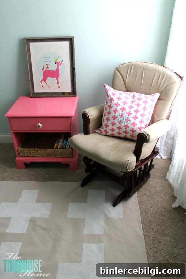 DIY Painted Drop Cloth Rug | TheTurquoiseHome.com