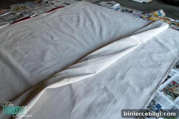 DIY Painted Drop Cloth Rug | TheTurquoiseHome.com