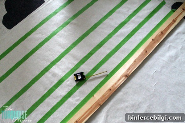 DIY Painted Drop Cloth Rug | TheTurquoiseHome.com