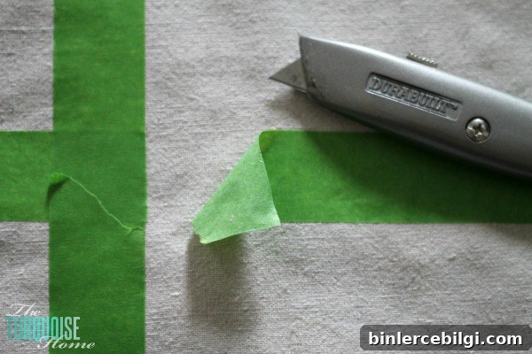 DIY Painted Drop Cloth Rug | TheTurquoiseHome.com