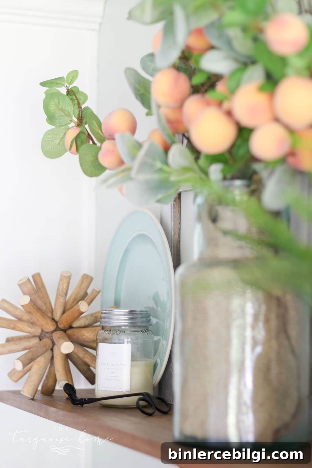 peachy summer kitchen decor