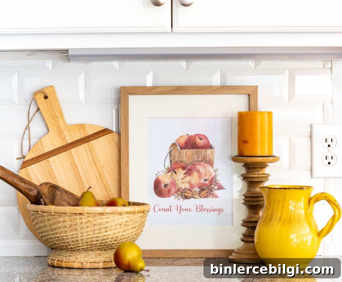 apple picking fall printable art