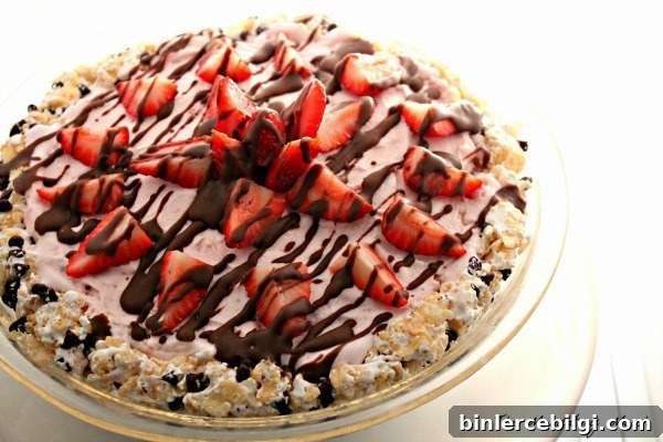 Choc Covered Strawberries Ice Cream Pie