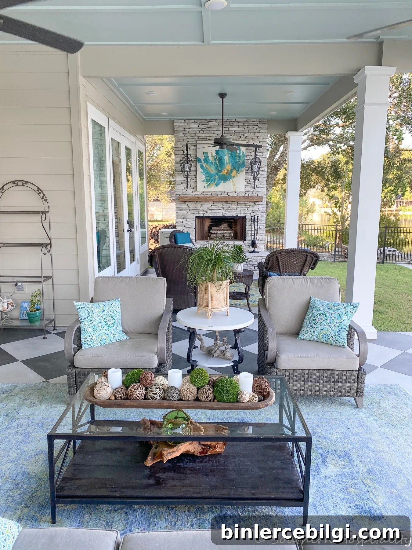 lake house porch update
