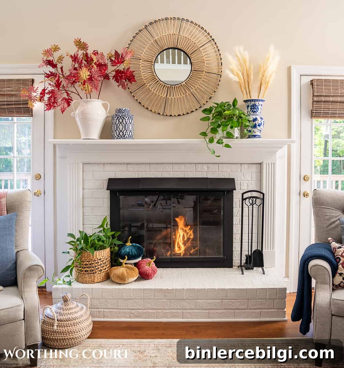 fall mantel decorations